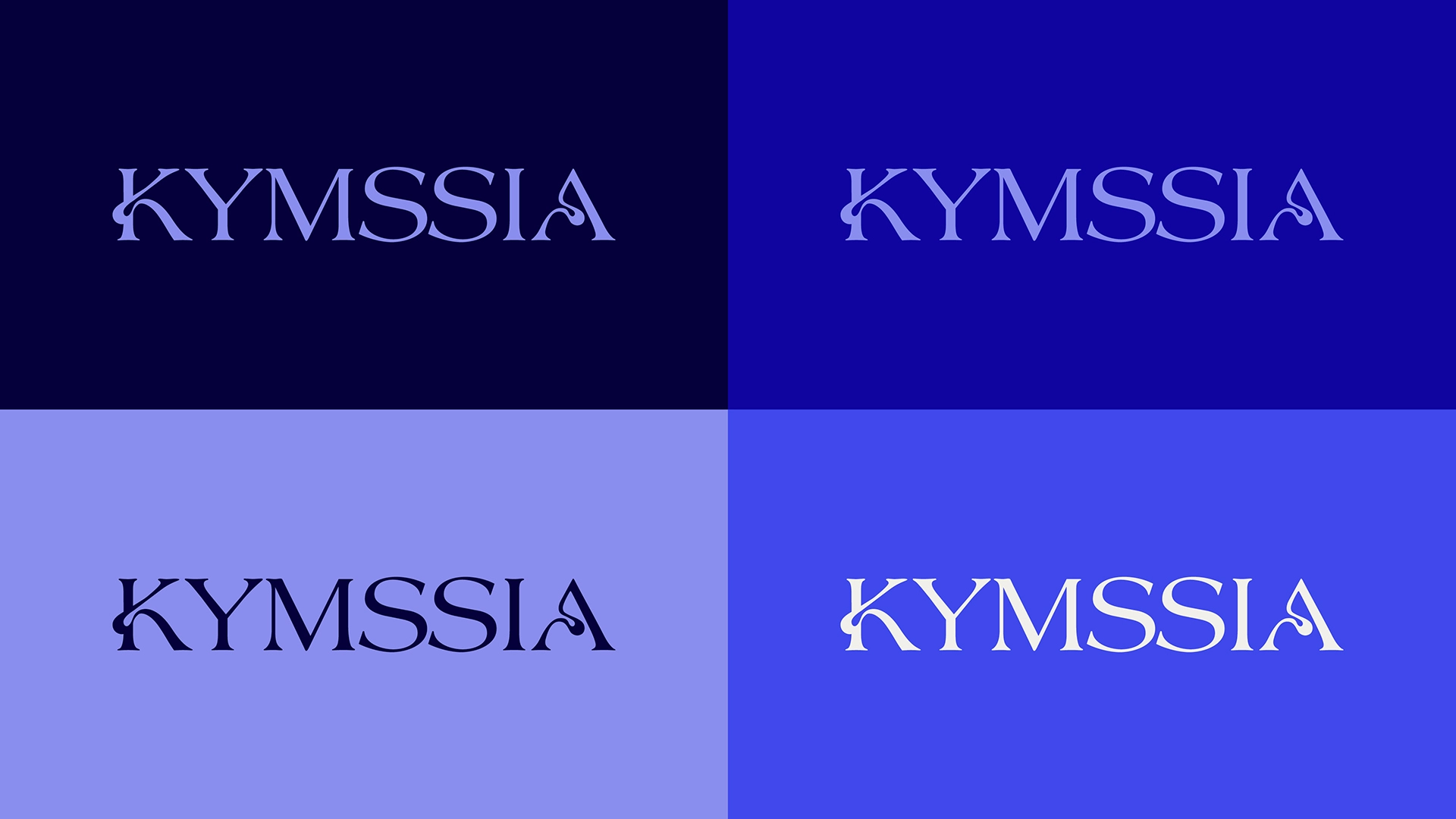 Variations logo KYMSSIA – branding cosmétique - Sable Noir
