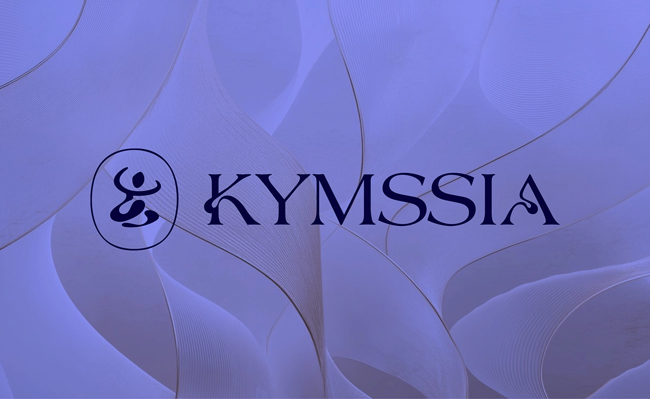 Logo KYMSSIA – branding cosmétique - Sable Noir