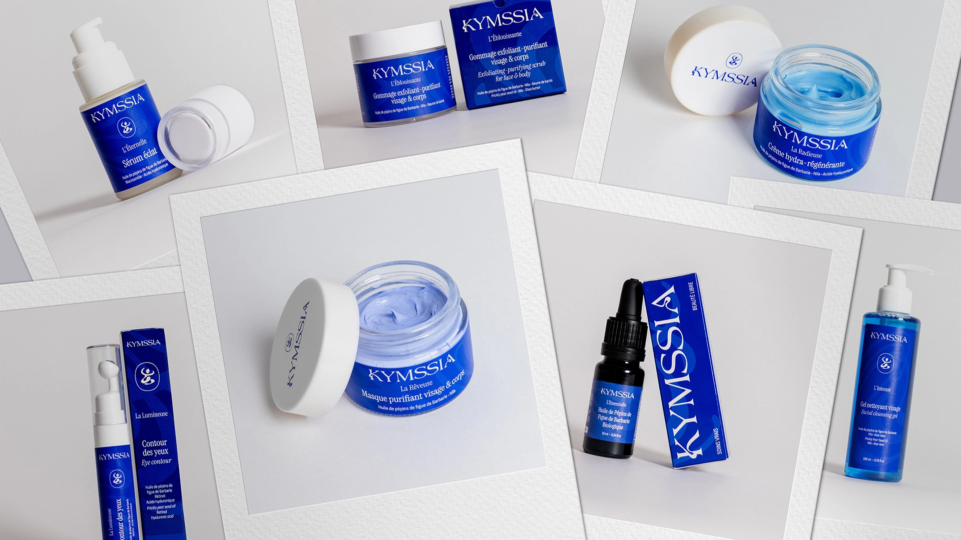 Packagign Produits KYMSSIA – branding cosmétique - Sable Noir