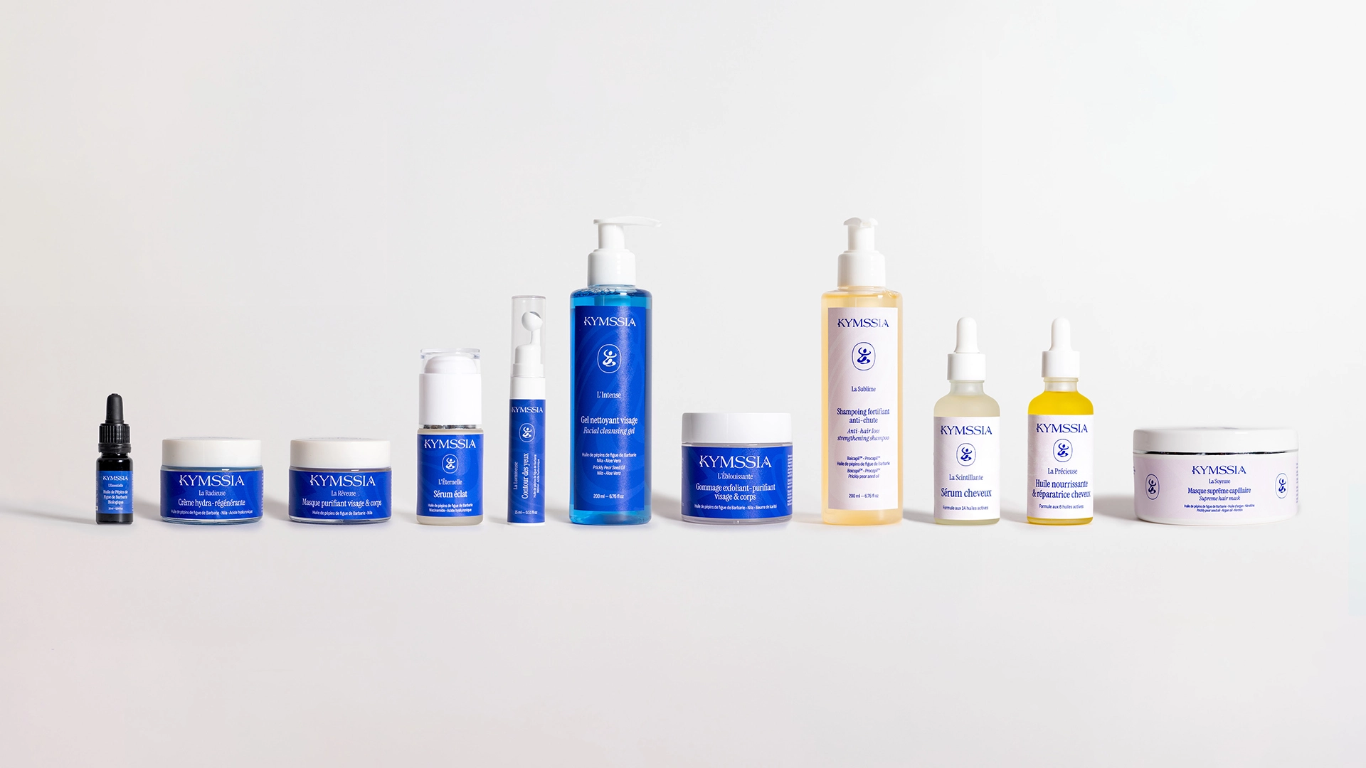 Packaging Gamme complète KYMSSIA – branding cosmétique - Sable Noir