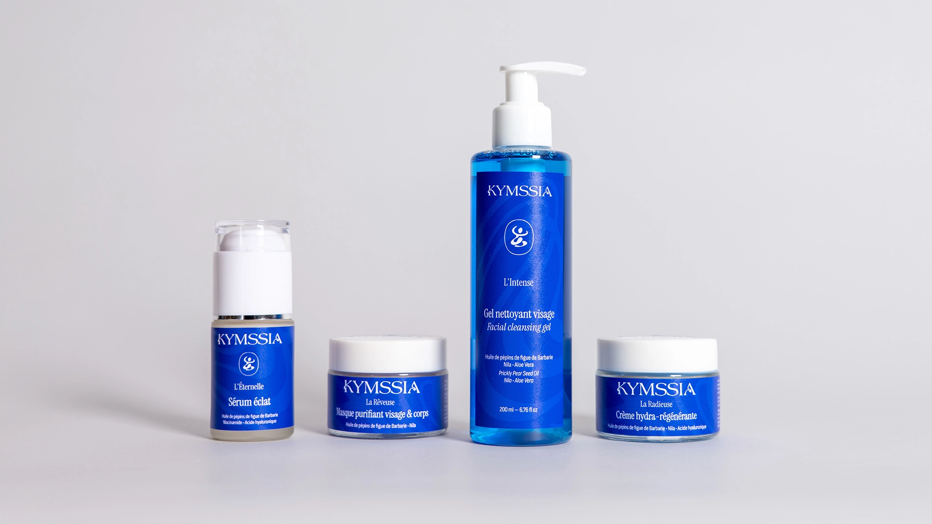 Packaging Gamme visage KYMSSIA – branding cosmétique - Sable Noir