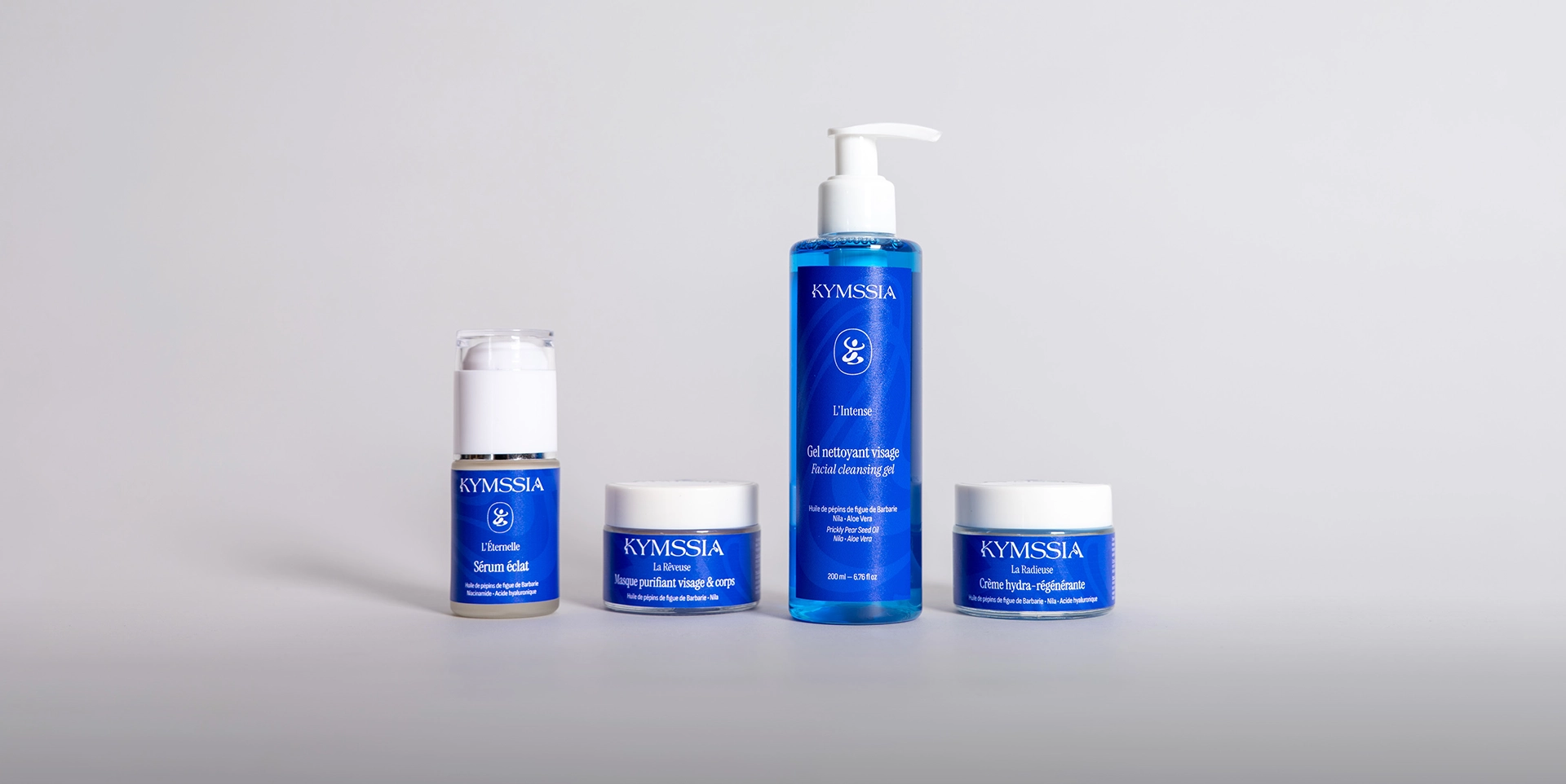 Packaging Gamme visage KYMSSIA – branding cosmétique - Sable Noir